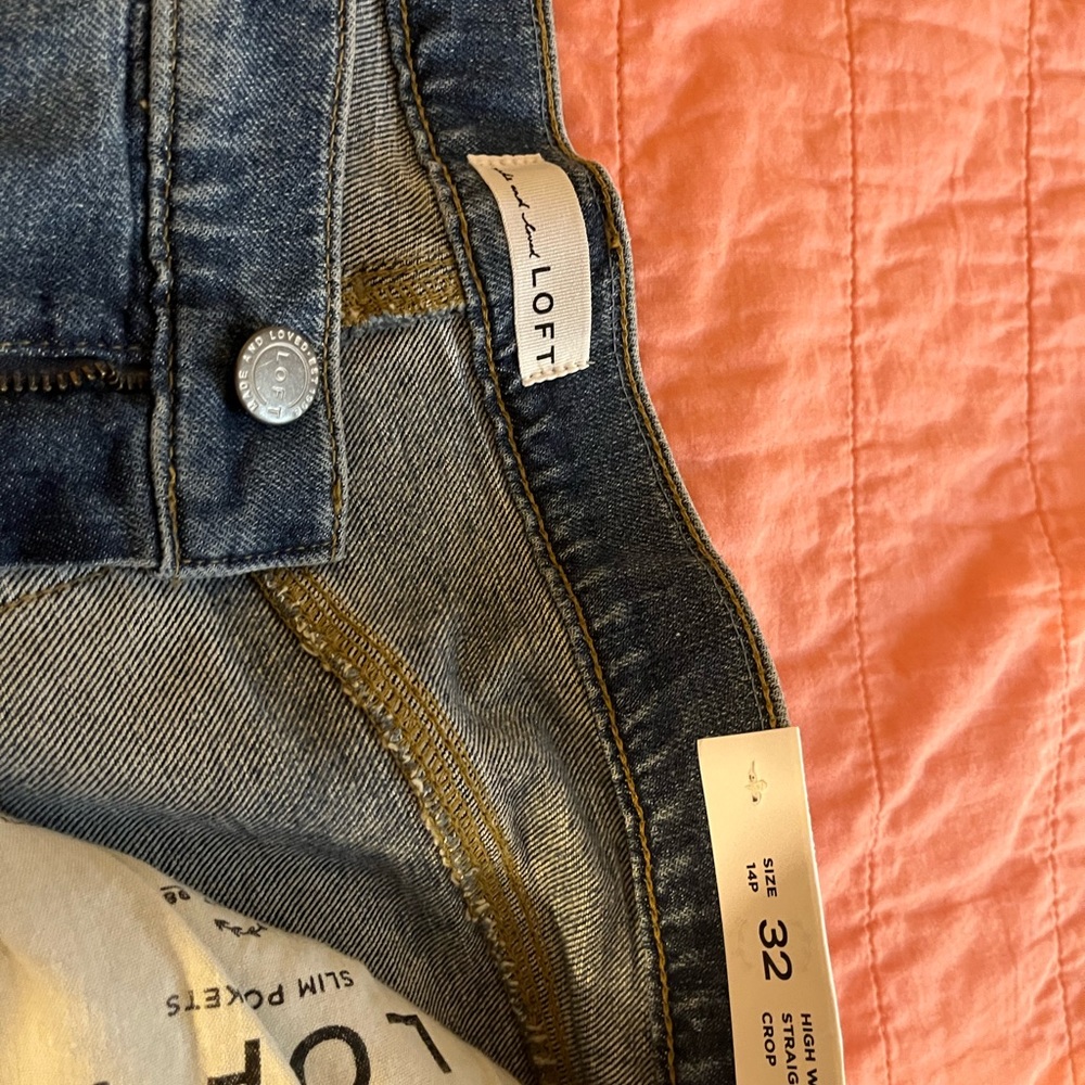 Loft  “Made and Loved” Loft classic distressed blue jeans 32p - Picture 8 of 9